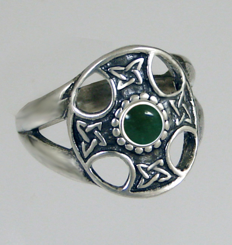 Sterling Silver Celtic Solar Cross Ring With Fluorite Size 12 Sterling Silver Celtic Solar Cross Ring With Fluorite Size 12